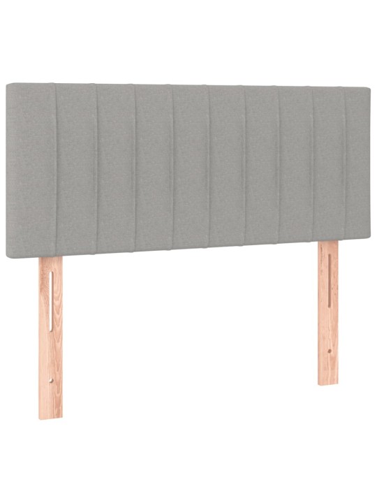 Box spring postel s matrací světle šedá 90x200 cm textil