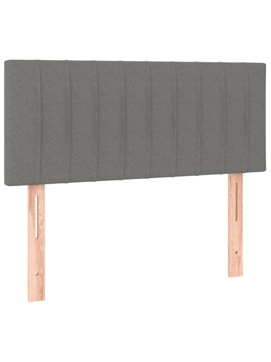 Box spring postel s matrací tmavě šedá 90x200 cm textil