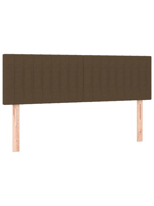 Box spring postel s matrací tmavě hnědá 140x190 cm textil