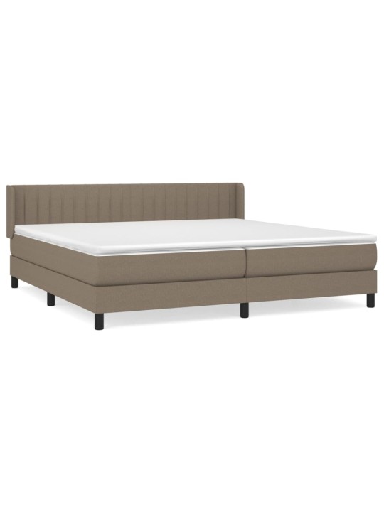 Box spring postel s matrací taupe 200x200 cm textil