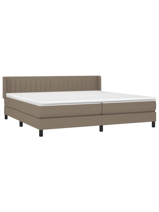 Box spring postel s matrací taupe 200x200 cm textil