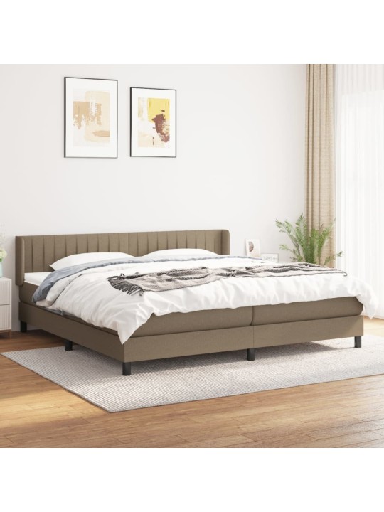 Box spring postel s matrací taupe 200x200 cm textil