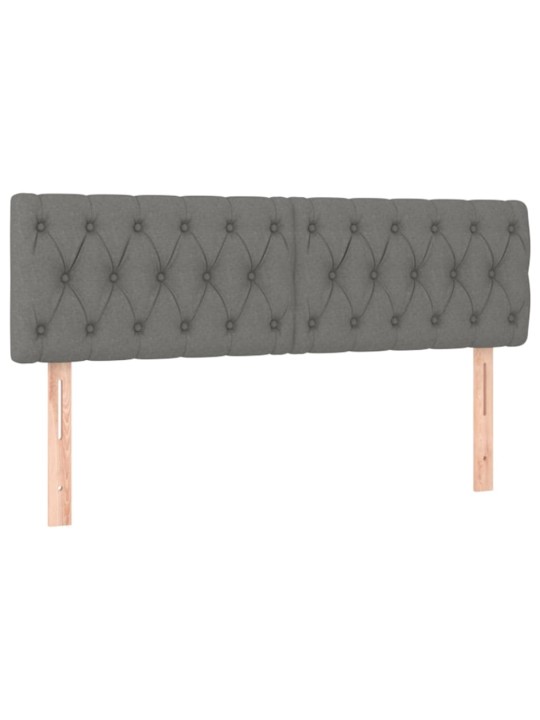 Box spring postel s matrací tmavě šedý 140 x 190 cm textil