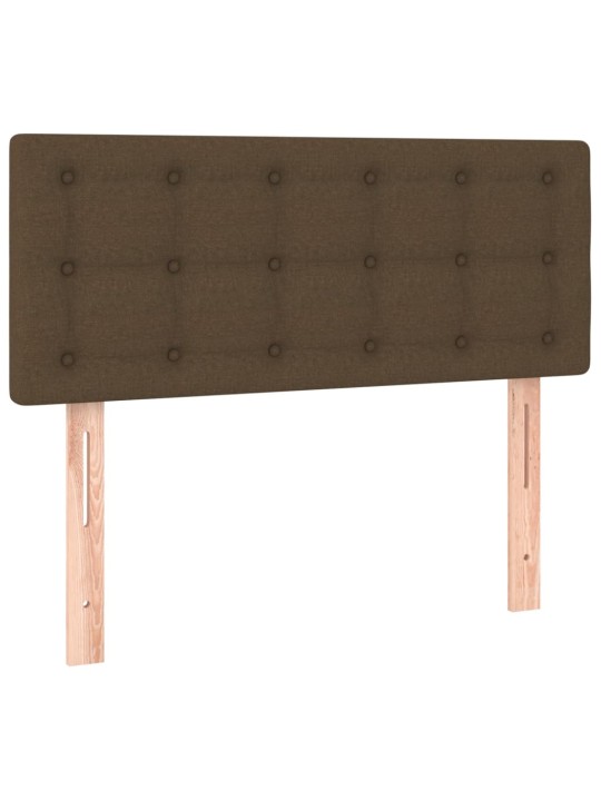 Box spring postel s matrací tmavě hnědá 90x200 cm textil