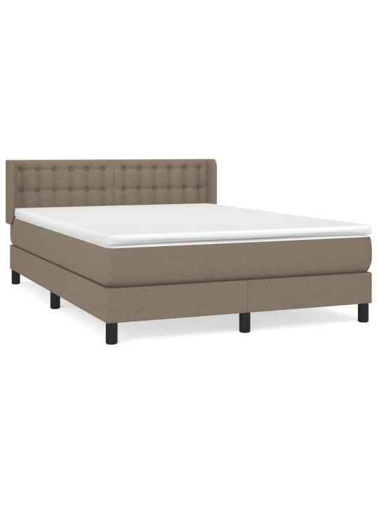 Box spring postel s matrací taupe 140x190 cm textil