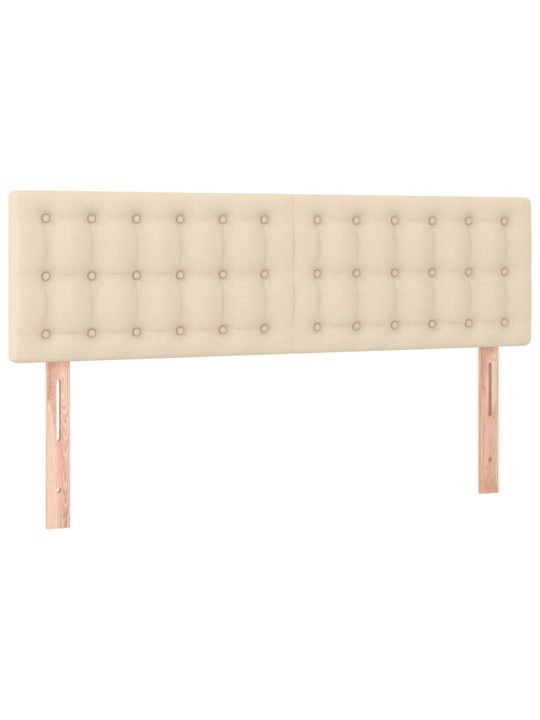 Box spring postel s matrací krémová 140x190 cm textil