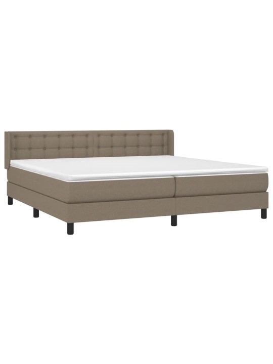Box spring postel s matrací taupe 200x200 cm textil