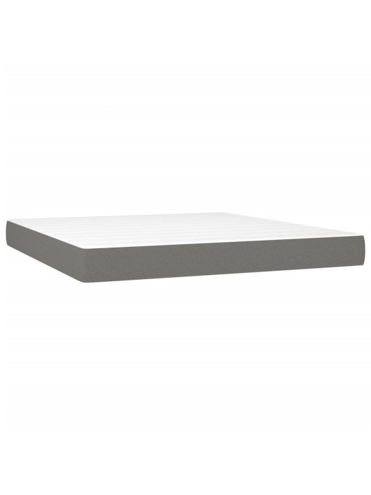 Box spring postel s matrací tmavě šedá 160x200 cm textil