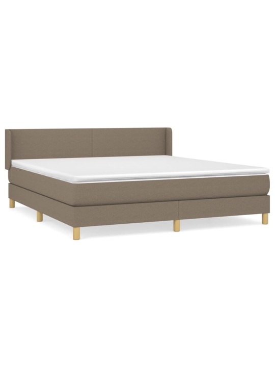 Box spring postel s matrací taupe 180x200 cm textil