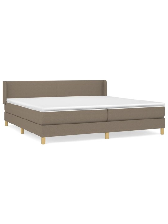 Box spring postel s matrací taupe 200x200 cm textil