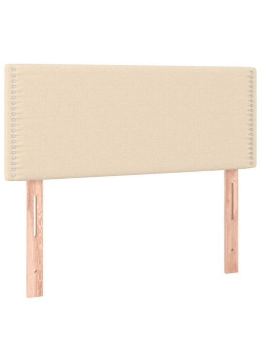 Box spring postel s matrací krémová 80 x 200 cm textil