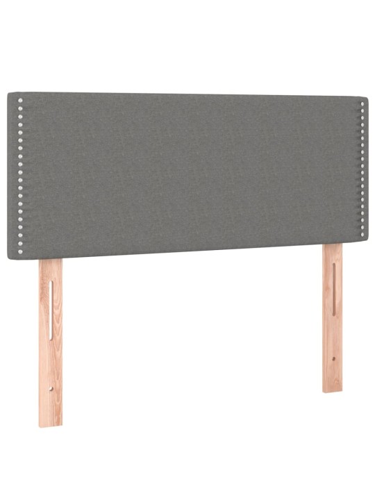 Box spring postel s matrací tmavě šedá 90x200 cm textil