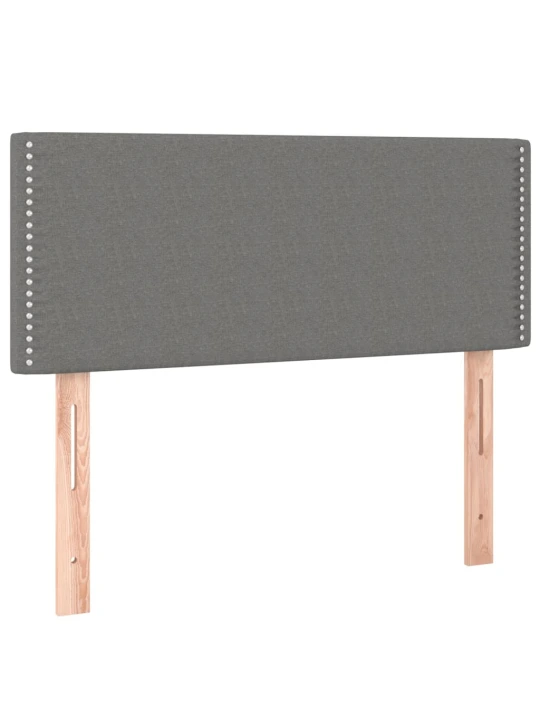 Box spring postel s matrací tmavě šedá 100 x 200 cm textil