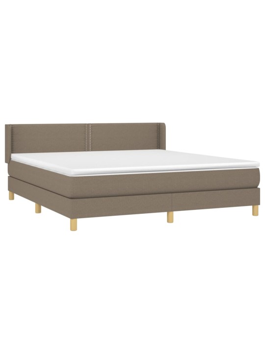 Box spring postel s matrací taupe 180x200 cm textil