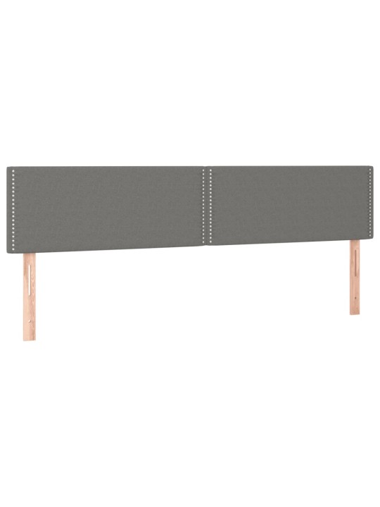 Box spring postel s matrací tmavě šedá 200x200 cm textil