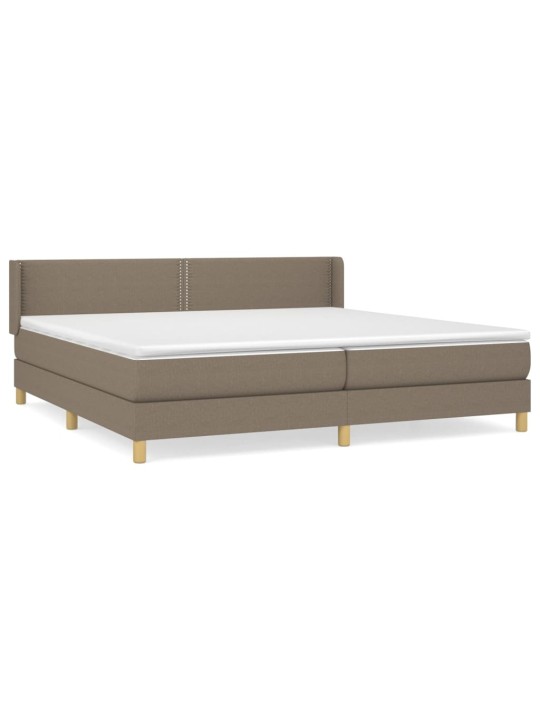 Box spring postel s matrací taupe 200x200 cm textil