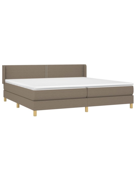 Box spring postel s matrací taupe 200x200 cm textil