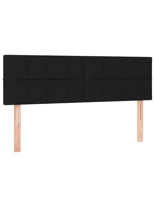 Box spring postel s matrací černá 140 x 190 cm textil