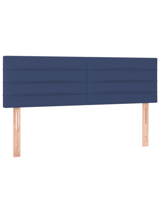 Box spring postel s matrací modrá 140x190 cm textil