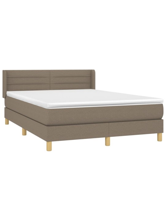 Box spring postel s matrací taupe 140x200 cm textil