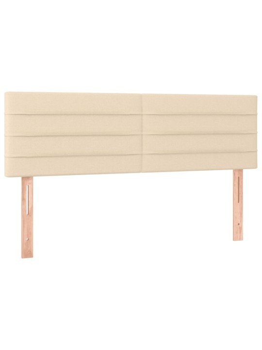 Box spring postel s matrací krémová 140x200 cm textil