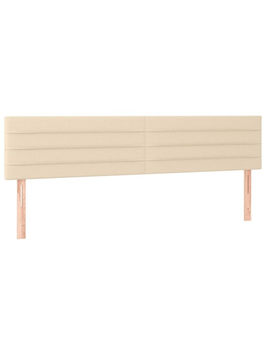 Box spring postel s matrací krémová 160x200 cm textil