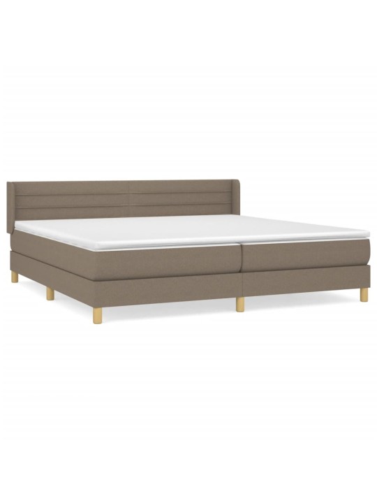 Box spring postel s matrací taupe 200x200 cm textil