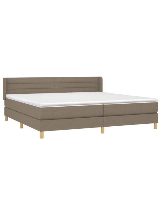 Box spring postel s matrací taupe 200x200 cm textil