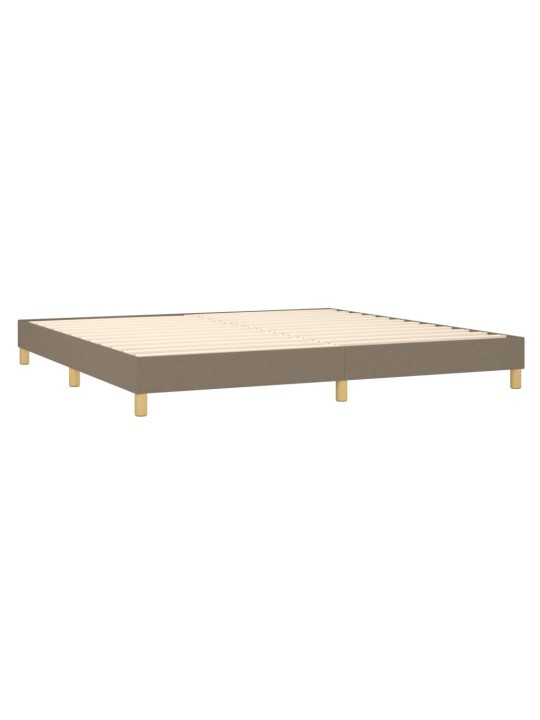 Box spring postel s matrací taupe 200x200 cm textil