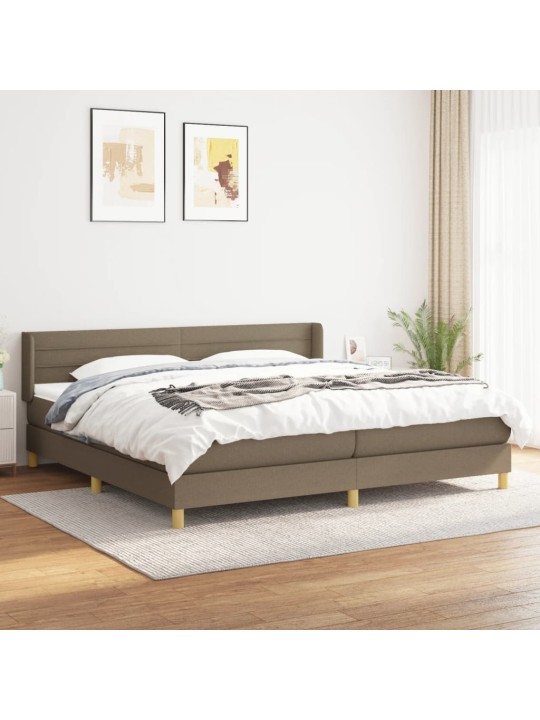 Box spring postel s matrací taupe 200x200 cm textil