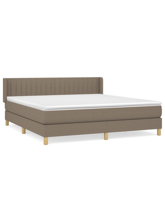 Box spring postel s matrací taupe 180x200 cm textil