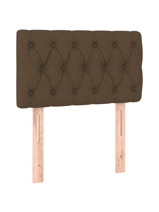 Box spring postel s matrací tmavě hnědá 80x200 cm textil