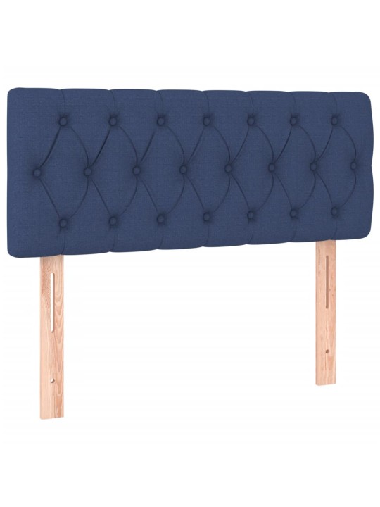 Box spring postel s matrací modrá 90x190 cm textil