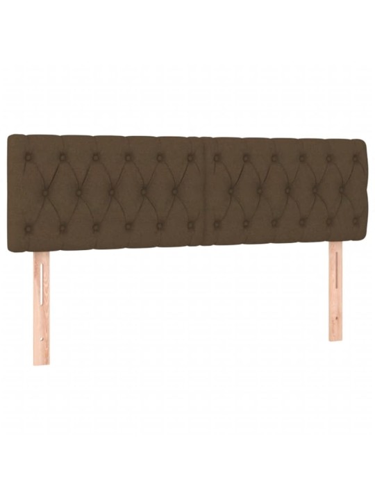 Box spring postel s matrací tmavě hnědá 140x190 cm textil