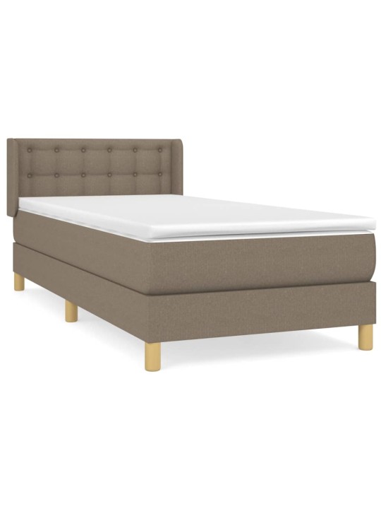 Box spring postel s matrací taupe 80x200 cm textil