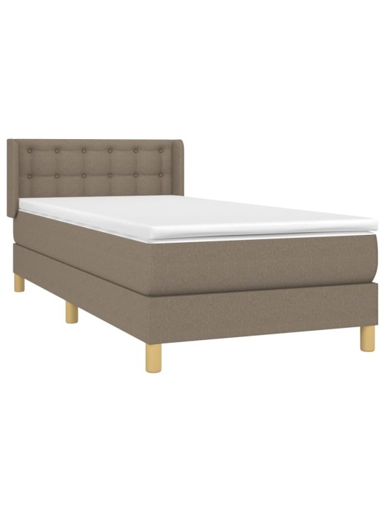 Box spring postel s matrací taupe 80x200 cm textil