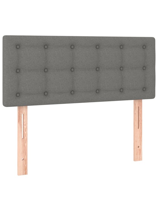 Box spring postel s matrací tmavě šedá 90x200 cm textil