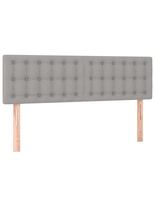 Box spring postel s matrací světle šedá 140 x 200 cm textil