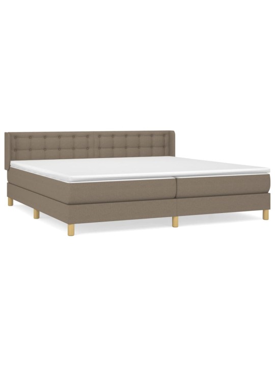 Box spring postel s matrací taupe 200x200 cm textil