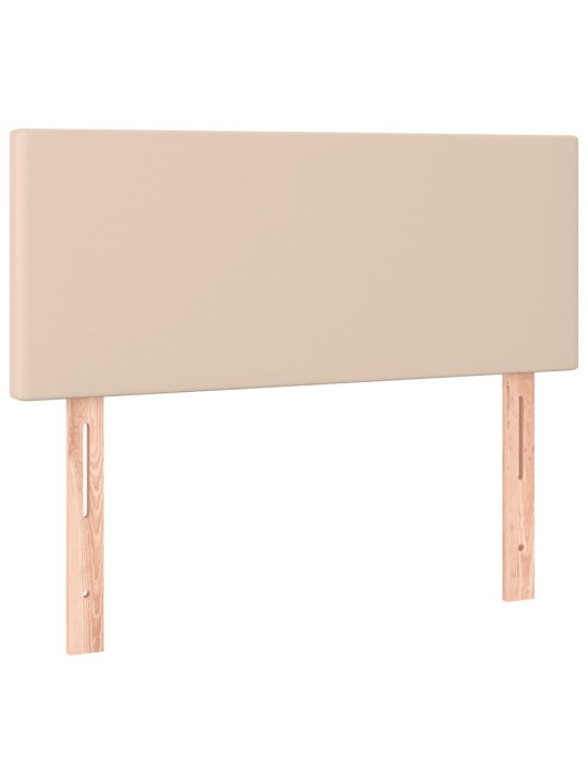 Box spring postel s matrací cappuccino 80 x 200 cm umělá kůže