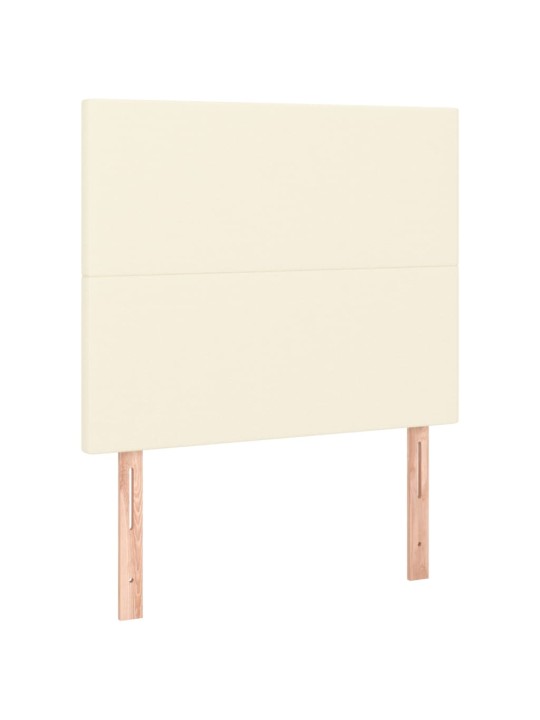 Box spring postel s matrací krémová 100x200 cm umělá kůže