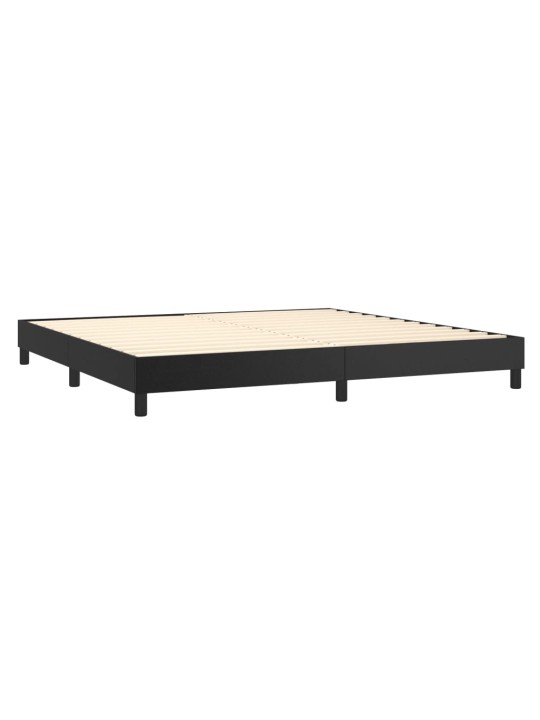 Box spring postel s matrací černá 200x200 cm umělá kůže