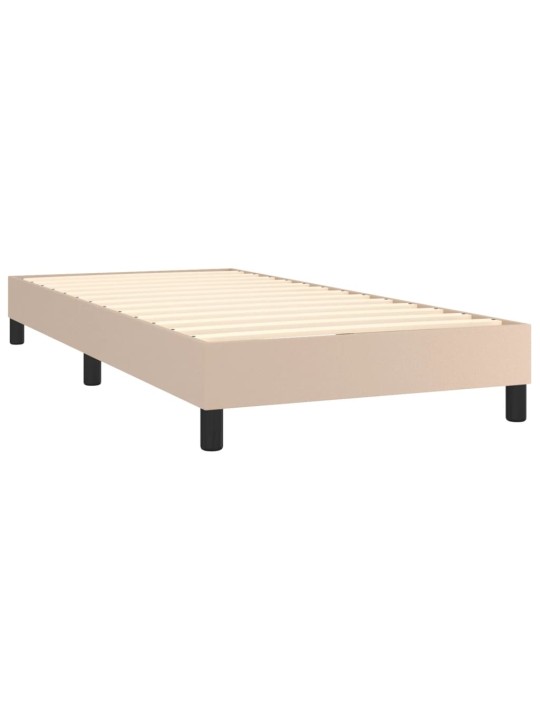 Box spring postel s matrací cappuccino 100x200 cm umělá kůže