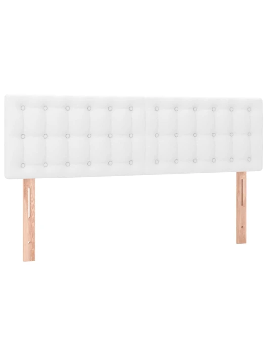 Box spring postel s matrací bílá 140 x 190 cm umělá kůže