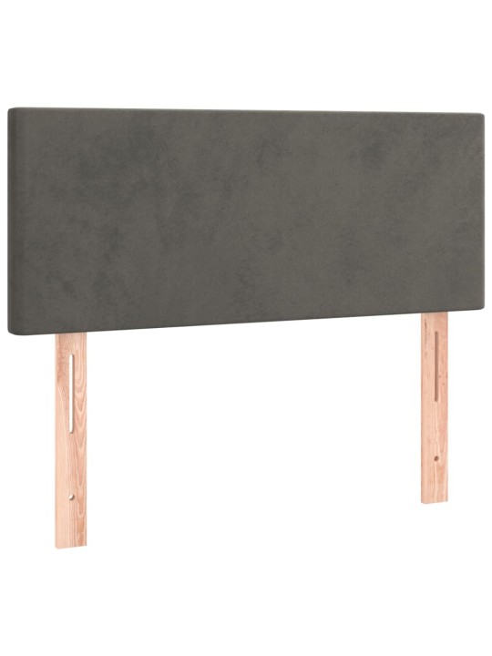 Box spring postel s matrací tmavě šedá 90x190 cm samet