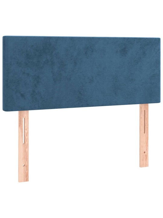 Box spring postel s matrací tmavě modrá 100x200 cm samet