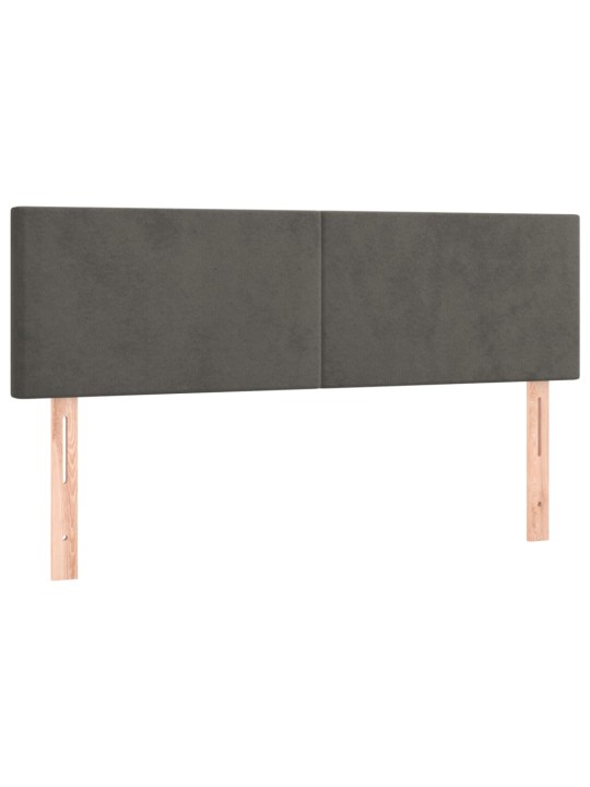 Box spring postel s matrací tmavě šedý 140 x 190 cm samet