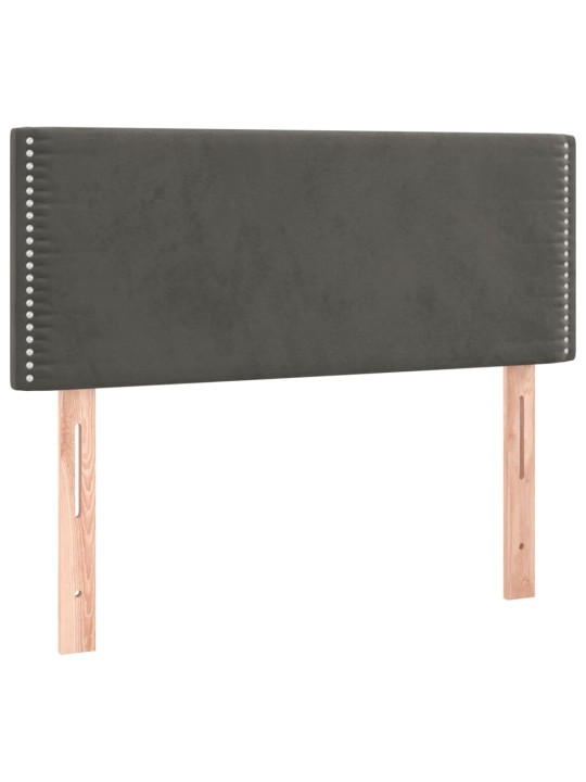 Box spring postel s matrací tmavě šedá 90x200 cm samet