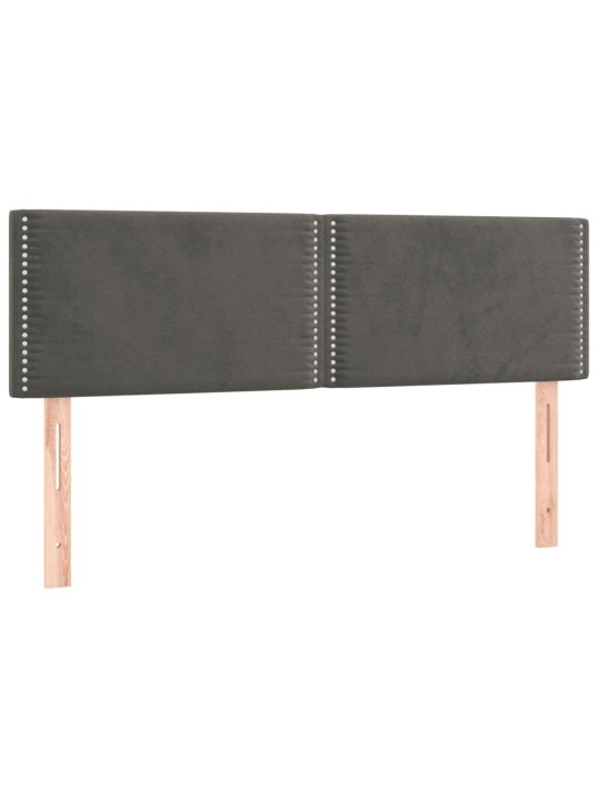 Box spring postel s matrací tmavě šedý 140 x 190 cm samet