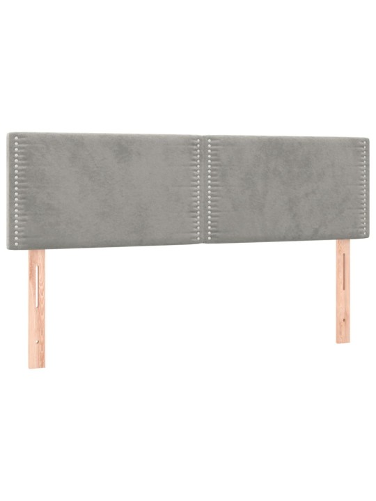 Box spring postel s matrací světle šedá 140x200 cm samet